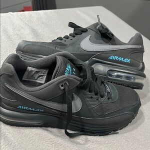 Nike Kids Air Max Sneakers in Charcoal with Teal Accents